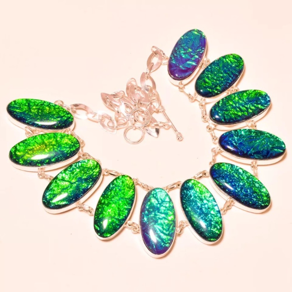 New Australian triplet opal handmade necklace. 18'